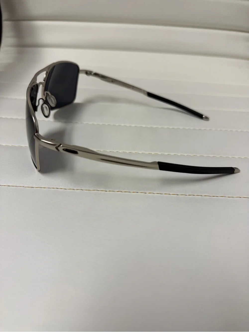 Oakley Gauge 8 OO4124 Chrome Frame Galaxy Chrome Polarized Sunglasses/*